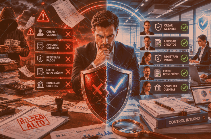 Matriz de buenas prácticas en la segregación de funciones en el proceso de Cuentas por Cobrar