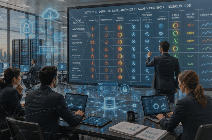Matriz integral de evaluación de riesgos y controles tecnológicos